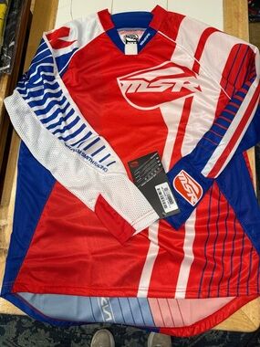 MSR Men’s Red/Blue Racing Jersey - Long Sleeve